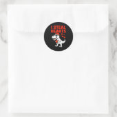 Ich stehle Herzen Trex Dino Baby Junge Valentinsta Runder Aufkleber (Tasche)