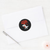 Ich stehle Herzen Trex Dino Baby Junge Valentinsta Runder Aufkleber (Umschlag)