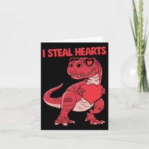 Ich stehle Herzen Trex Dinosaurier Gles Valentinst Karte