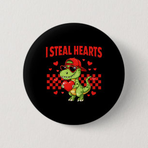 Ich stehle Herzen Valentinstag Dinosaurier Süße Li Button
