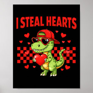 Ich stehle Herzen Valentinstag Dinosaurier Süße Li Poster