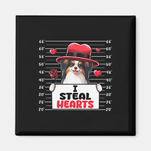 Ich stehle süße Herzen Valentinstag Papillon Hund Magnet