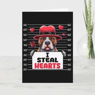 Ich stehle süße Herzen Valentinstag Pit Bull Besit Karte