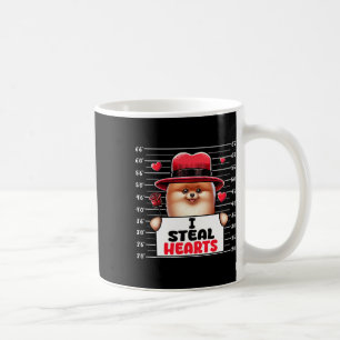 Ich stehle süße Herzen Valentinstag Pomeranian Bes Kaffeetasse