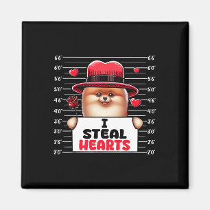 Ich stehle süße Herzen Valentinstag Pomeranian Bes Magnet