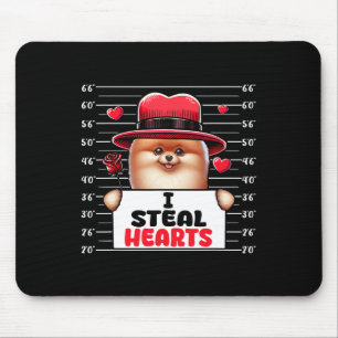 Ich stehle süße Herzen Valentinstag Pomeranian Bes Mousepad