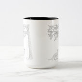 Ich stelle das Eichhörnchen Zwei-Tone-Kaffee-Tasse Zweifarbige Tasse (Mittel)