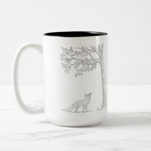 Ich stelle das Eichhörnchen Zwei-Tone-Kaffee-Tasse Zweifarbige Tasse (Links)