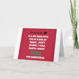 **ICH STELLE DAS MISTLETOE FÜR UNSERE CHRISTMAS** KARTE