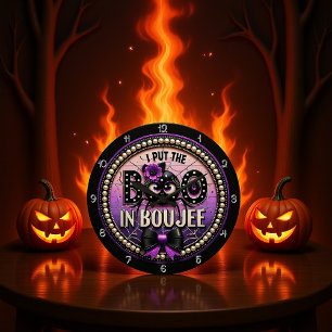 Ich stelle den Boo in Boujee Große Wanduhr