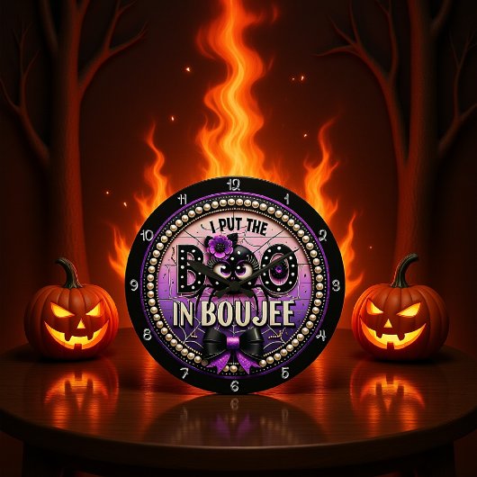 Ich stelle den Boo in Boujee Große Wanduhr