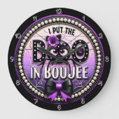 Ich stelle den Boo in Boujee Große Wanduhr (Vorderseite)