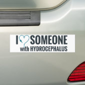 Ich stelle Herz jemand mit Hydrocephalus zurück Autoaufkleber (Auf Auto)