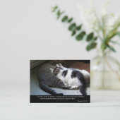 Ich stelle (Katzen-) Geschäft oder Telefonkarten Visitenkarte (Stehend Vorderseite)