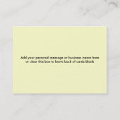 Ich stelle (Katzen-) Geschäft oder Telefonkarten Visitenkarte (Rückseite)