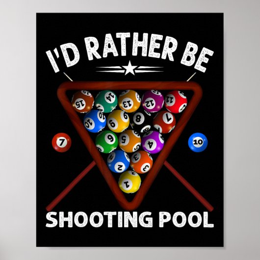 Ich stelle stattdessen Pool 8 Ball Player Billiard Poster (Vorne)