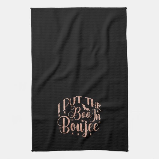 Ich stellte das BOO in BOUJEE Halloween Geschirrtuch (Vertikal)