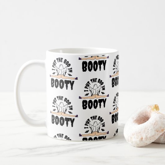 Ich stellte den Boo in Hintern Funny Halloween Gho Kaffeetasse (Mit Donut)
