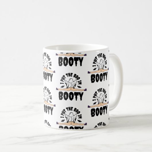 Ich stellte den Boo in Hintern Funny Halloween Gho Kaffeetasse (VorderseiteRechts)