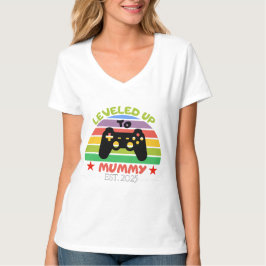 Ich stieg zu Mama Funny Gamer Est auf. 2025 Frauen T-Shirt