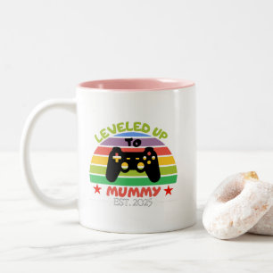 Ich stieg zu Mama Funny Gamer Est auf. 2025 Frauen Zweifarbige Tasse