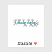 Ich stime, indem ich blaue Neurovielfalt singt Aufkleber (Blatt)