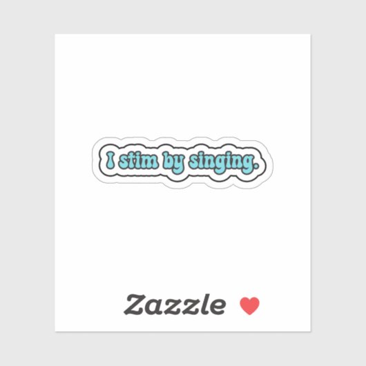 Ich stime, indem ich blaue Neurovielfalt singt Aufkleber (Blatt)