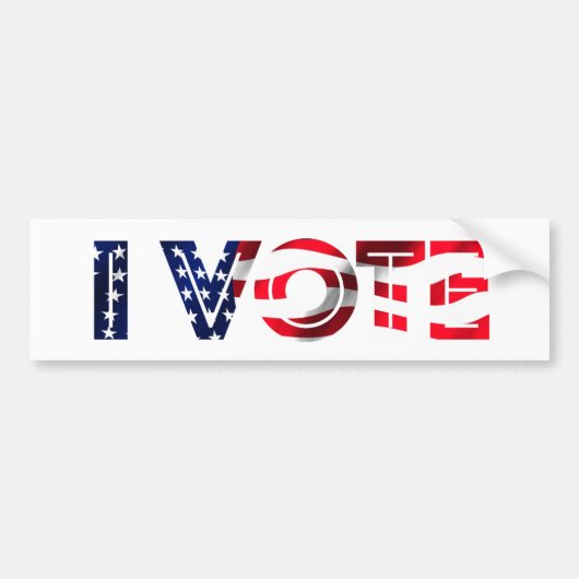 Ich stimme autoaufkleber (Vorne)