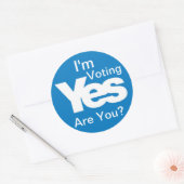 Ich stimme für 3"-Aufkleber Runder Aufkleber (Umschlag)