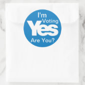 Ich stimme für 3"-Aufkleber Runder Aufkleber (Tasche)