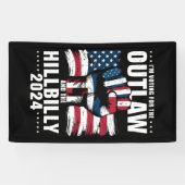 Ich stimme für das Gesetz und die Hillbilly 2024 U Banner (Horizontal)