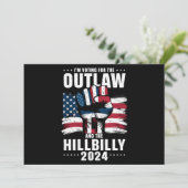 Ich stimme für das Gesetz und die Hillbilly 2024 U Einladung (Stehend Vorderseite)