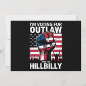 Ich stimme für das Gesetz und die Hillbilly 2024 U Einladung (Vorderseite)