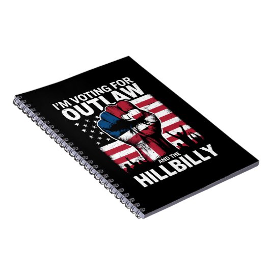 Ich stimme für das Gesetz und die Hillbilly 2024 U Notizblock (Rechte Seite)