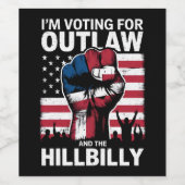 Ich stimme für das Gesetz und die Hillbilly 2024 U Weinetikett (Einzelnes Label)