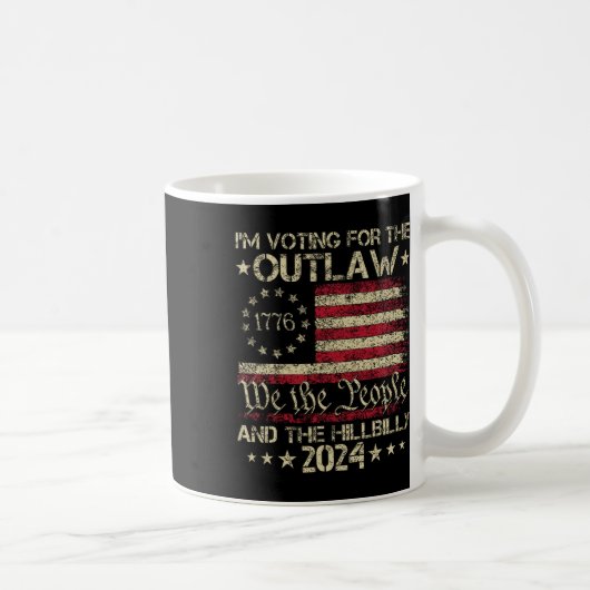 Ich stimme für das Gesetz und die Hillbilly-Wahl Kaffeetasse (Rechts)