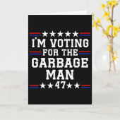 Ich stimme für den Müllmann - Müll für Trump Karte (Gelbe Blume)