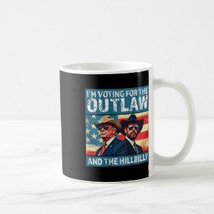 Ich stimme für den Outlaw und den Hillbilly Trump Kaffeetasse