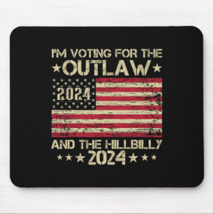 Ich stimme für den Outlaw und die Hillbilly-Wahl Mousepad