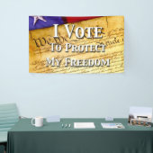 Ich stimme für den Schutz meiner Freiheit Banner (Messeveranstaltung)