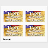 Ich stimme für den Schutz meiner Freiheit Rechteckiger Aufkleber (Blatt)