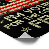 Ich stimme für den verurteilten Felon Funn Poster (Ecke)