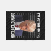 Ich stimme für den verurteilten Felon Funny Pro Tr Fleecedecke (Vorderseite (Horizontal))