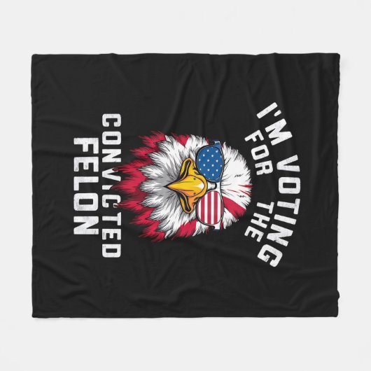 Ich stimme für den verurteilten Felon Funny Pro Tr Fleecedecke (Vorderseite (Horizontal))