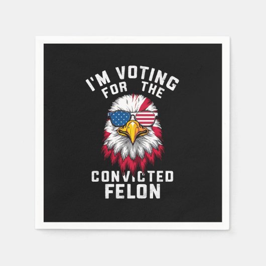 Ich stimme für den verurteilten Felon Funny Pro Tr Serviette (Vorderseite)