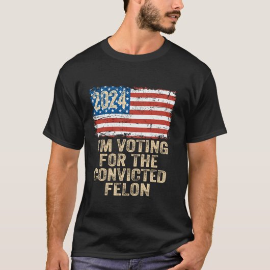 Ich stimme für den verurteilten Felon Funny Pro Tr T-Shirt (Vorderseite)