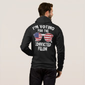 Ich stimme für den verurteilten Felon Funny Trump Hoodie (Schwarz voll)