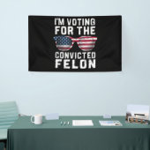 Ich stimme für den verurteilten Felon Pro Trump 20 Banner (Messeveranstaltung)