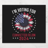 Ich stimme für den verurteilten Felon Pro Trump 20 Bierflaschenetikett (Einzelnes Label)