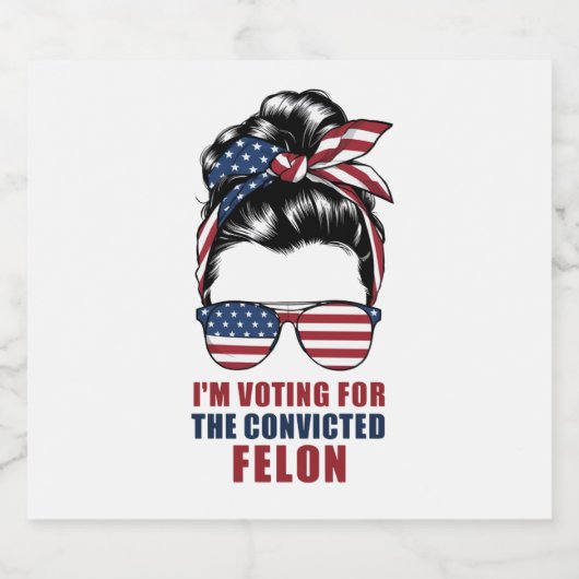 Ich stimme für den verurteilten Felon Pro Trump 20 Bierflaschenetikett (Einzelnes Label)